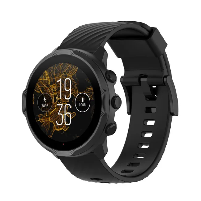 Высококачественный дышащий силиконовый ремешок для часов Suunto Watch 7
