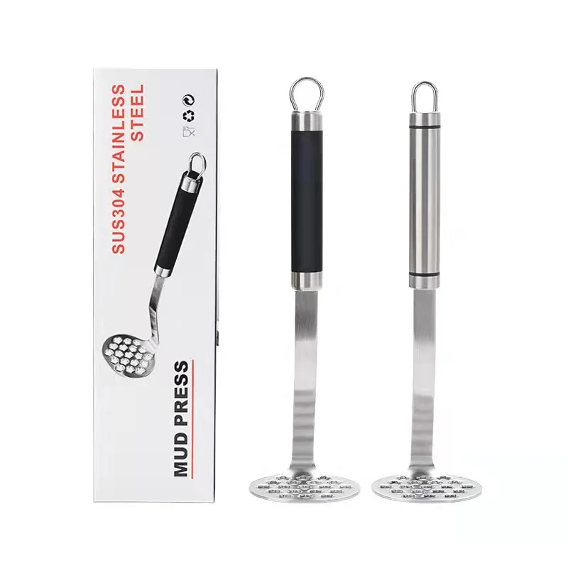 Factory Direct Vegetable Fruit Multi Purpose Industrial Ricer Garlic Stainless Steel Potato Masher Press
