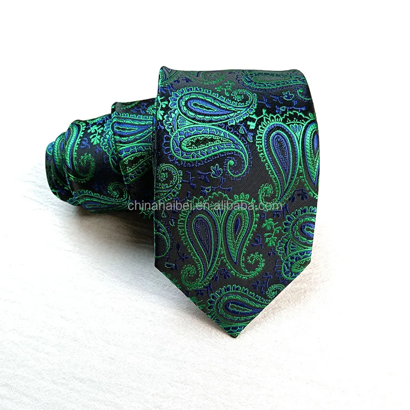 Mens Formal  Gift Tie Set Bow Tie Pocket Squares Men Black Color With Green Paisley Floral  Silk  Necktie