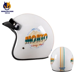 MONSTER PARK preferential price wholesale vintage motorcycle helmet scooter half helmet ski helmet