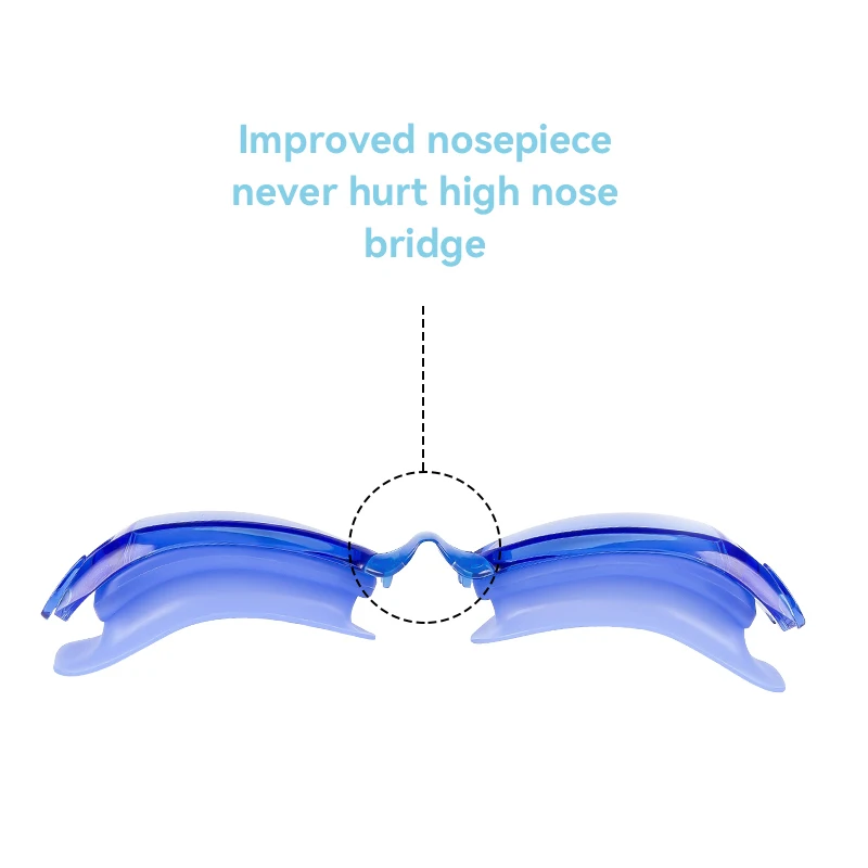 Small MOQ Silicone Straps High Definition Swimming Glasses for Adult UV Protection Swim Goggles Custom