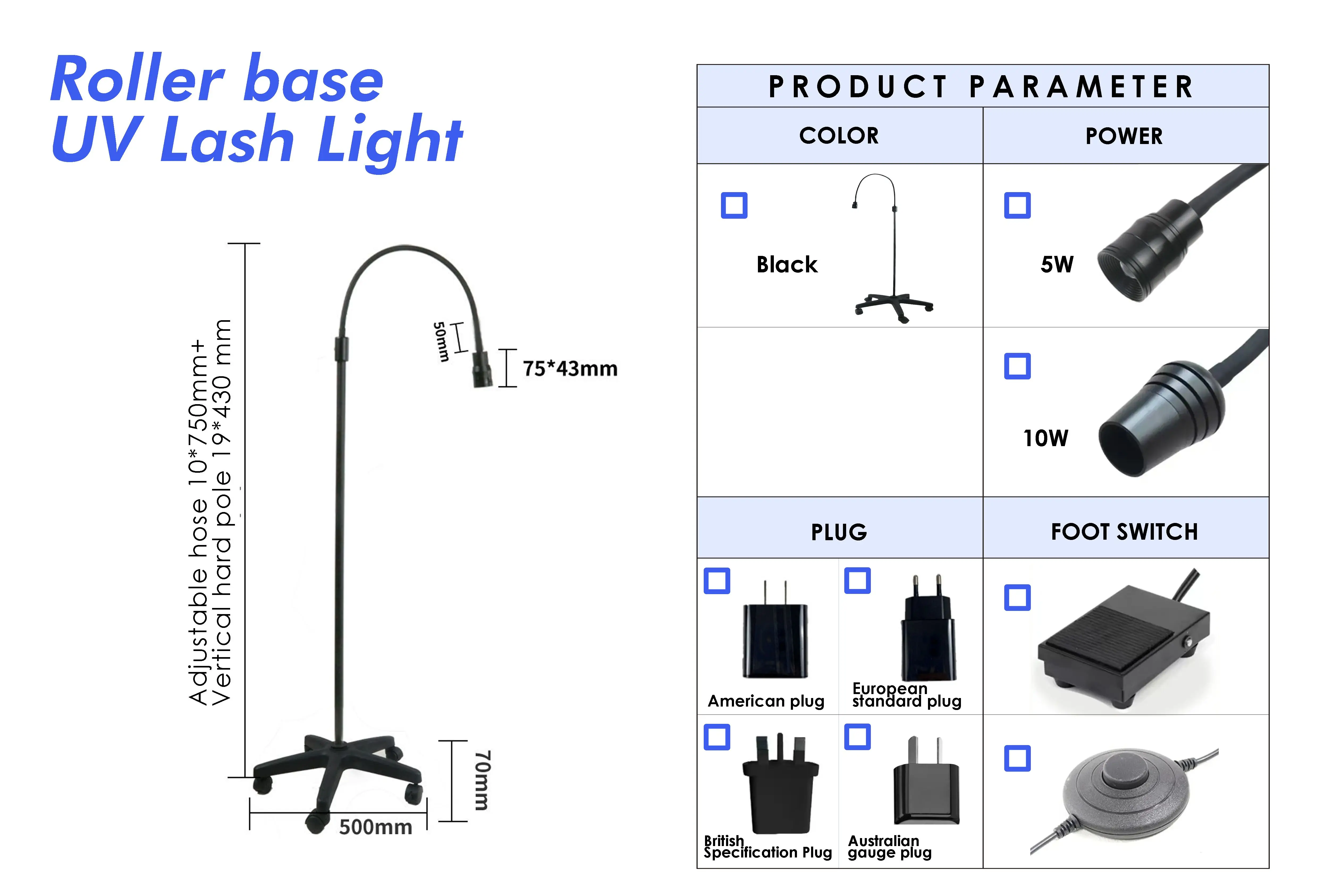 Led Fast uv glue beam light for lashes Curing lamp uv Led Nail eyelash extension Lamp Salon Use Beauty uv lash Lamp pad kit