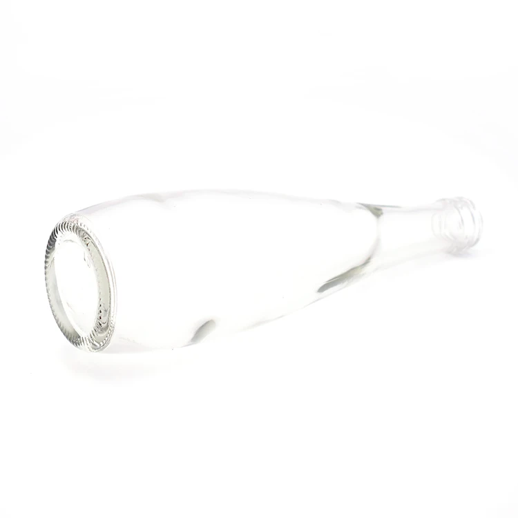 High Quality 330ML Flint Empty Mineral Water Bottle Glass with Lid