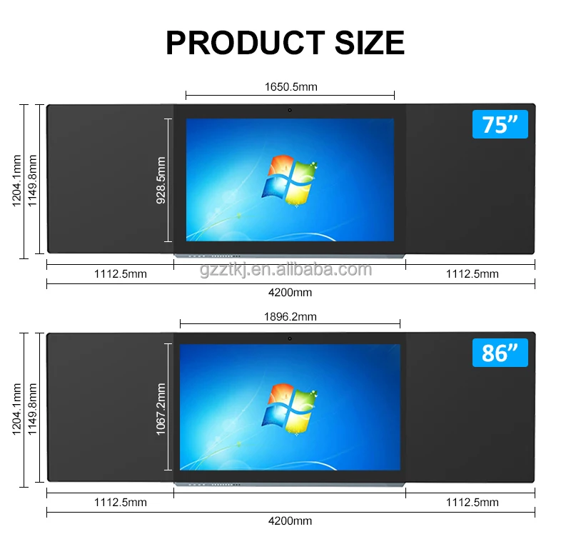 Hot Selling 75 86 Inch Multitouch All in One Android System School Classroom Teaching Smart Nano Blackboard