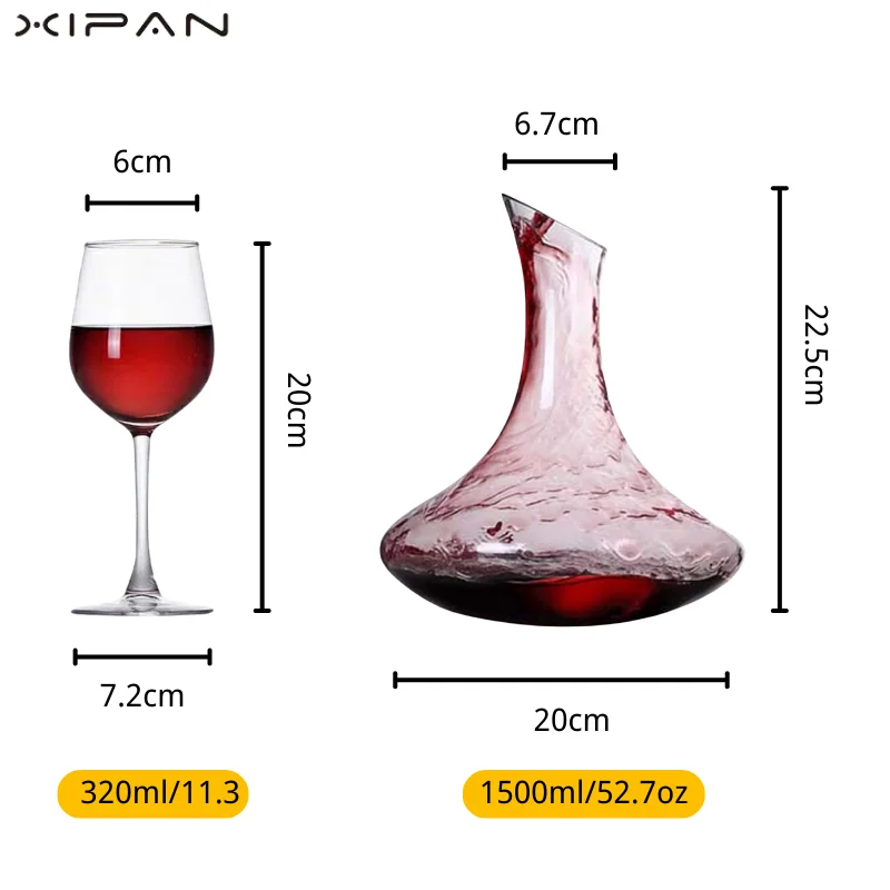 Crystal Wine Decanter Wine Glass Set Carafe Hand Blown Wine Decanter Crystal Drinking Glass Decanter set