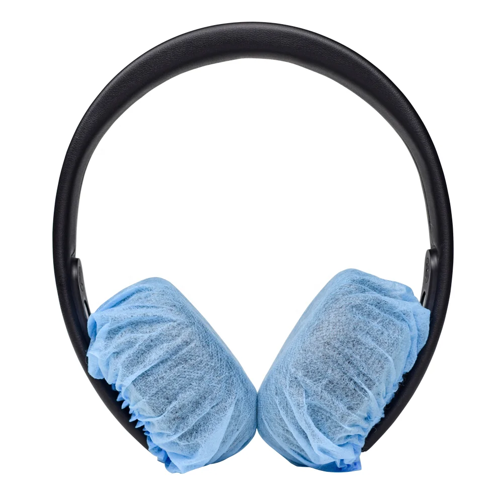 cheap airline disposable earbud earphone headset headphone Non-woven head cover