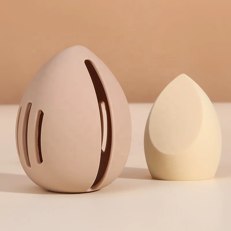 High Quality Silicone Makeup Sponge Blender Case Stand Container Food Grade Waterproof for Makeup Sponges Sponge Holder