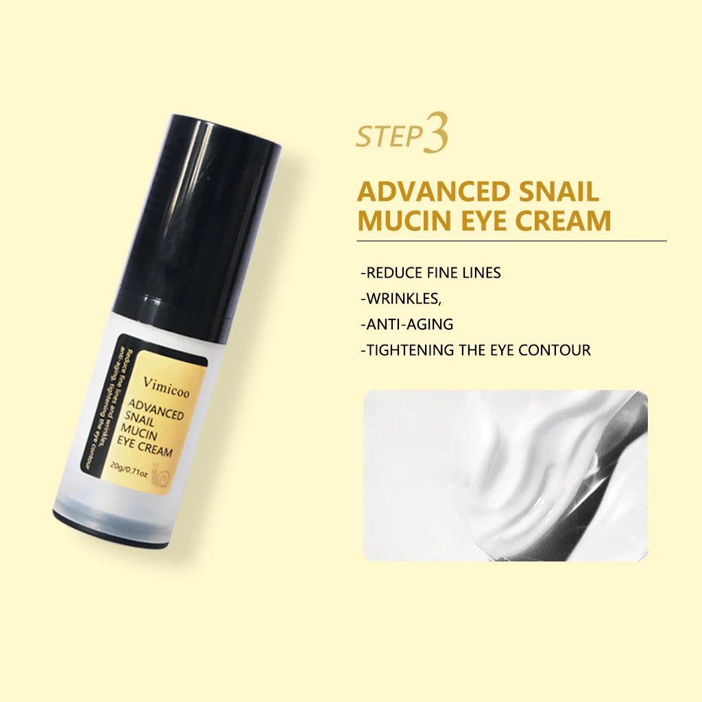 Private Label Skin Care Korean Snail Secretion Filtrate Skincare Kit Hydrating Repairing Collagen Snail Muscin Skin Care Set