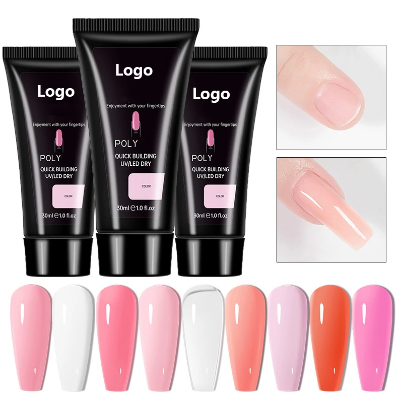 Factory Wholesale Clear Poly Gel Polygeling Colors Nude Pink Poly Gel