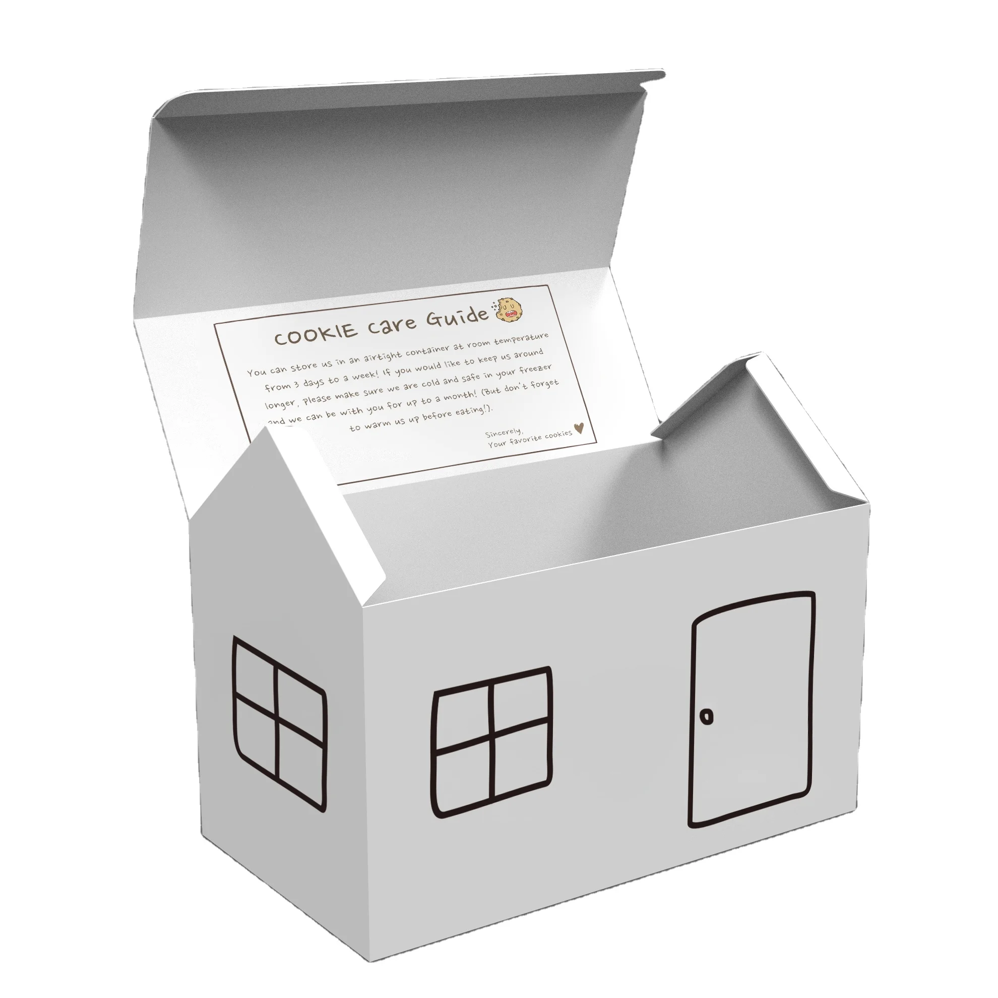 Cute House Style Paperboard Folder Carton Case High Quality Custom Gifts Box Paper Cardboard Box Packaging Boxes