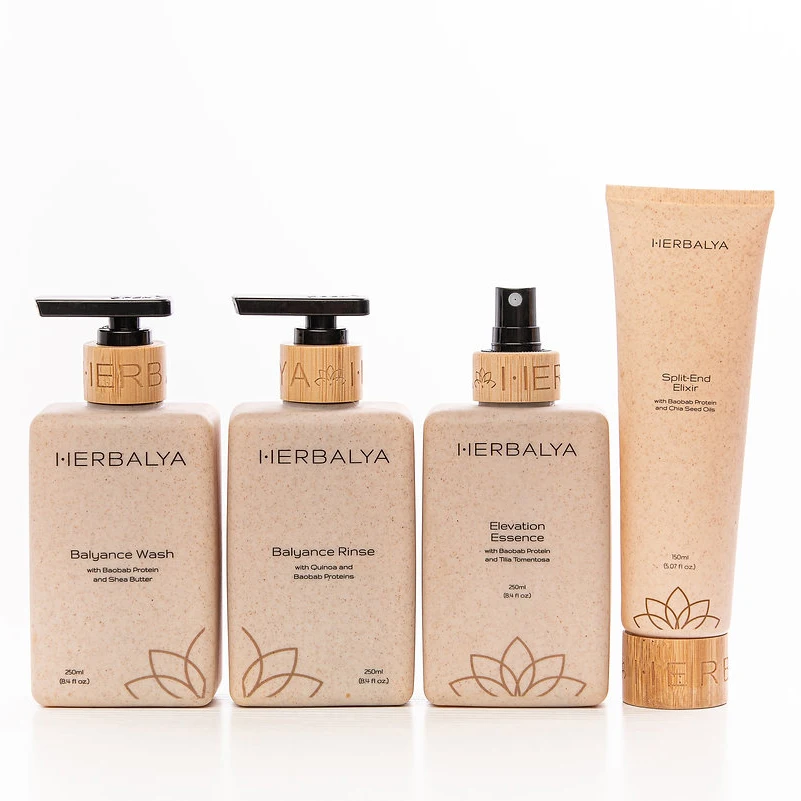 Wholesale Luxury Laser Engraved Bamboo Wheat Straw Soft Tube for Face Wash Cream and Shampoo Packaging