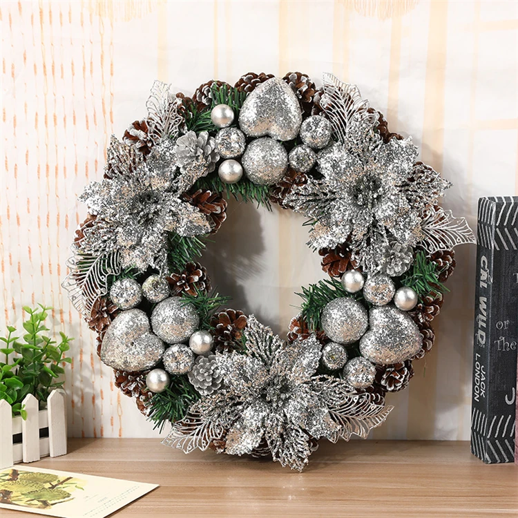 
2020 new design christmas wreath for christmas hanging Ornaments 