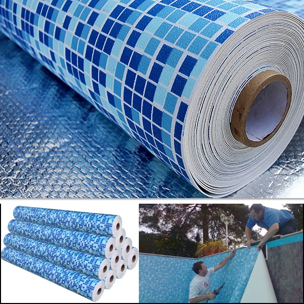 1.5mm thickness Reflective pool liner piscine pvc geomembrane for replacement