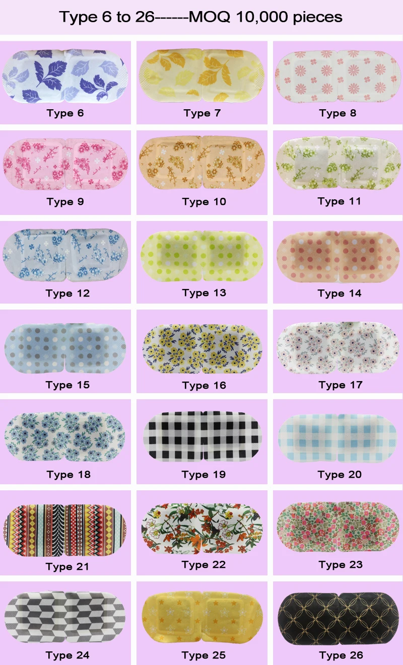 MOQ 10,000 pieces types