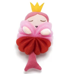 Cartoon Bath Loofahs Kids Toddler Body Sponge Cute Body Scrubber Mesh Loofah Bath Sponges Shower Washing Exfoliating