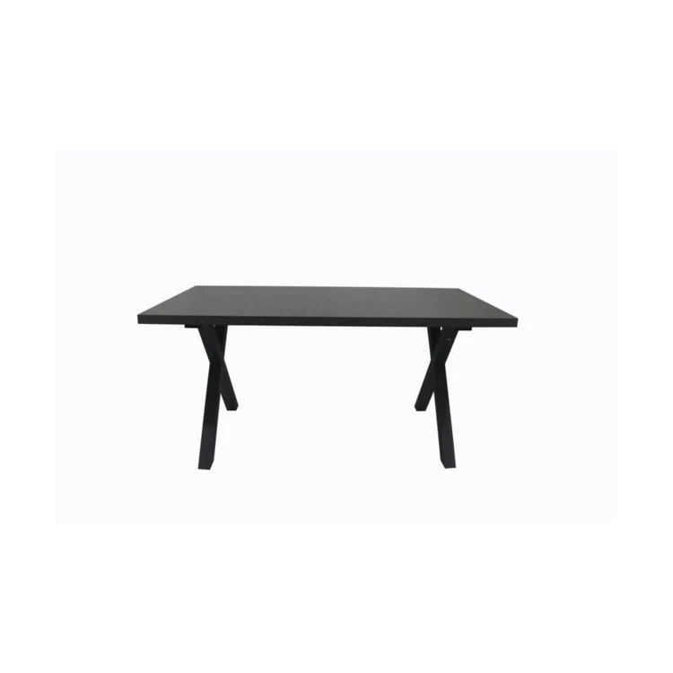 
Custom solid wood distressed black dining table home furniture dining table set 