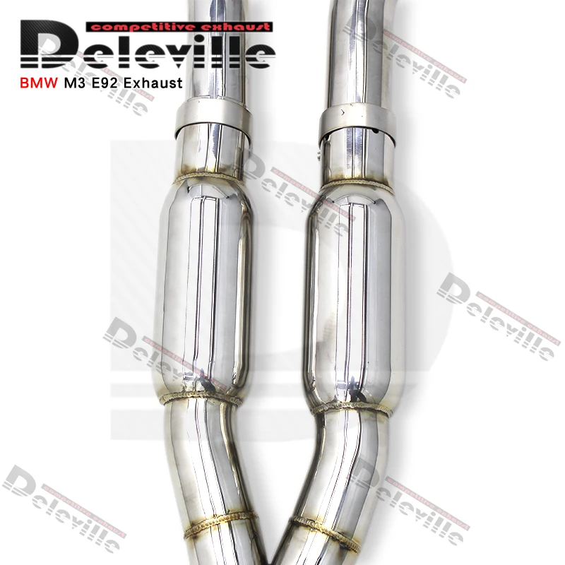 Deleville Racing Car Exhaust System Equal length mid pipe  For BMW M3 E92 V8 4.0L 2008-2013 304 Stainless Steel Exhaust Pipes