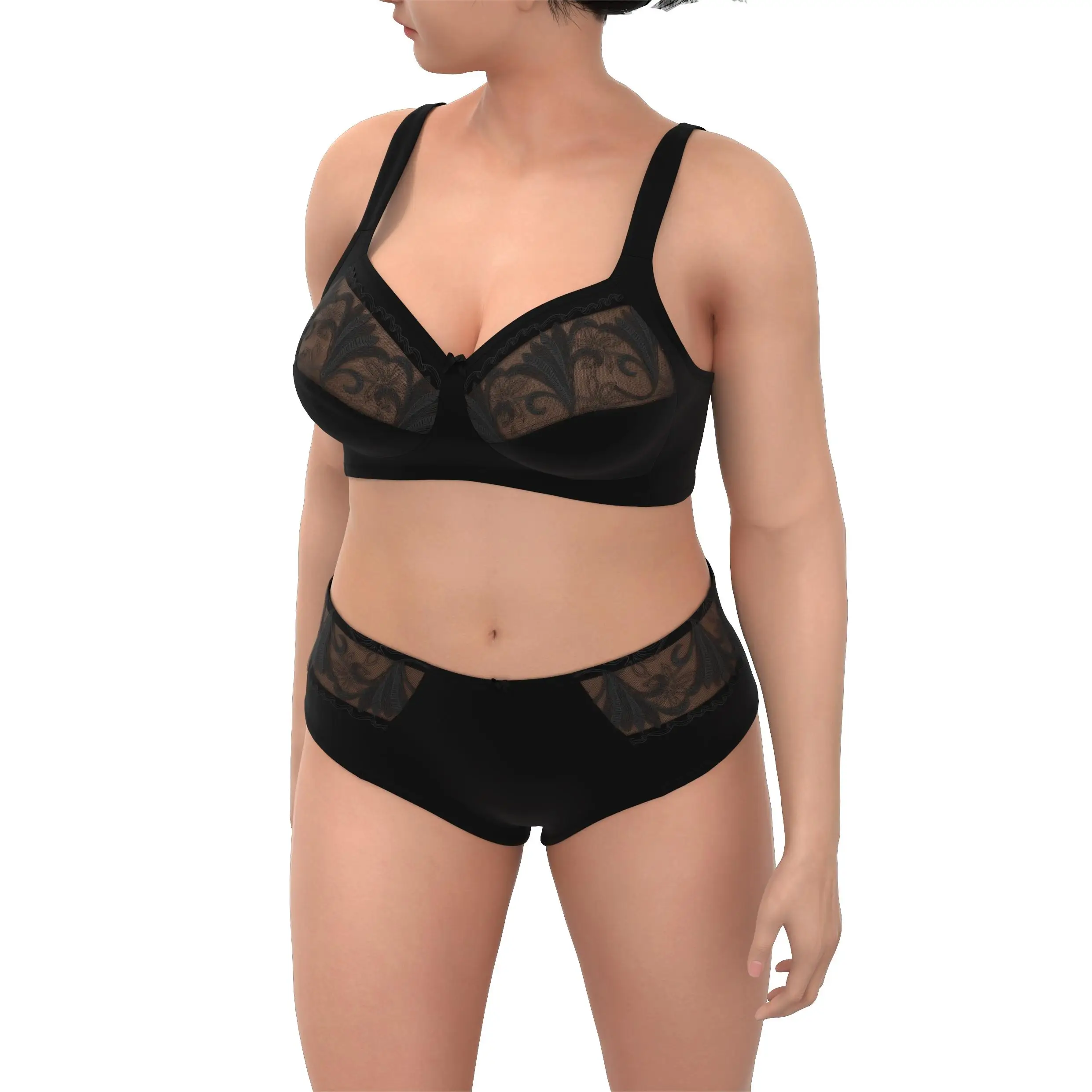 Big Bra Plus Size Womens Underwear f g h I k Cup  Female Bra and Panty Set