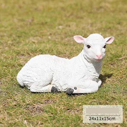  Реалистичная скульптура животного статуя овцы для украшения сада