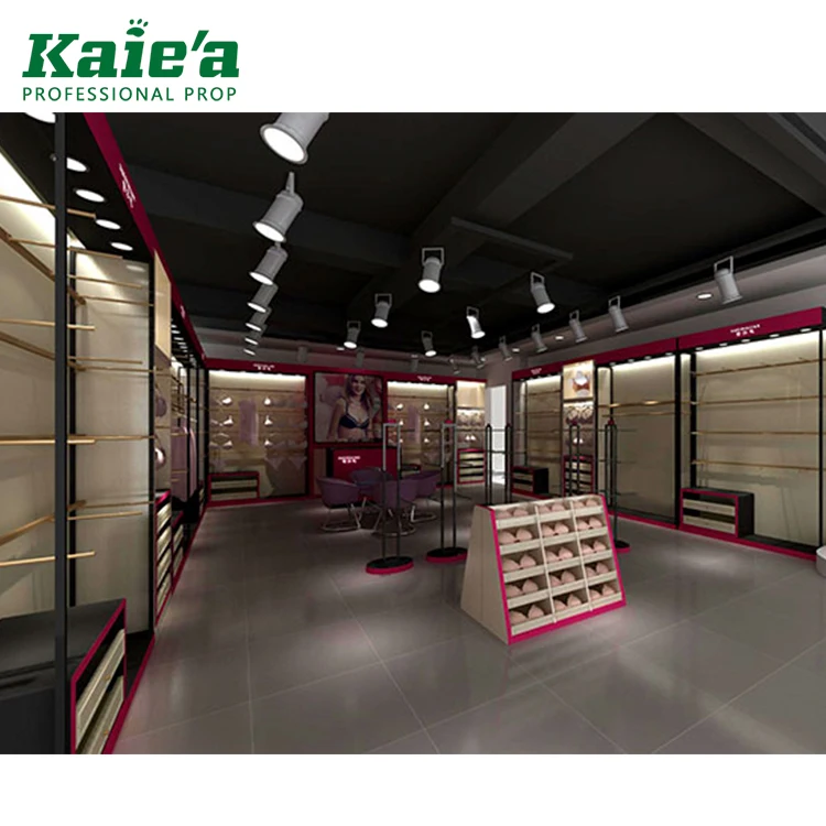 Custom wood lingerie store display furniture lingerie shop design