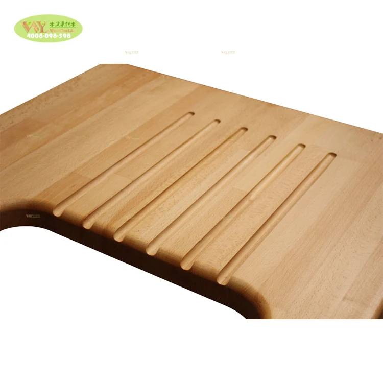Factory Supply Solid Beech Wood FJ Vanity Counter Top Custom Finger Joint Beech Wood Countertops