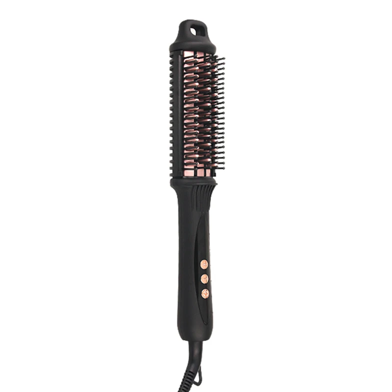 100% tourmaline ceramic heating plate stable heating LED digital display hair brush with hair straightener PTC heater