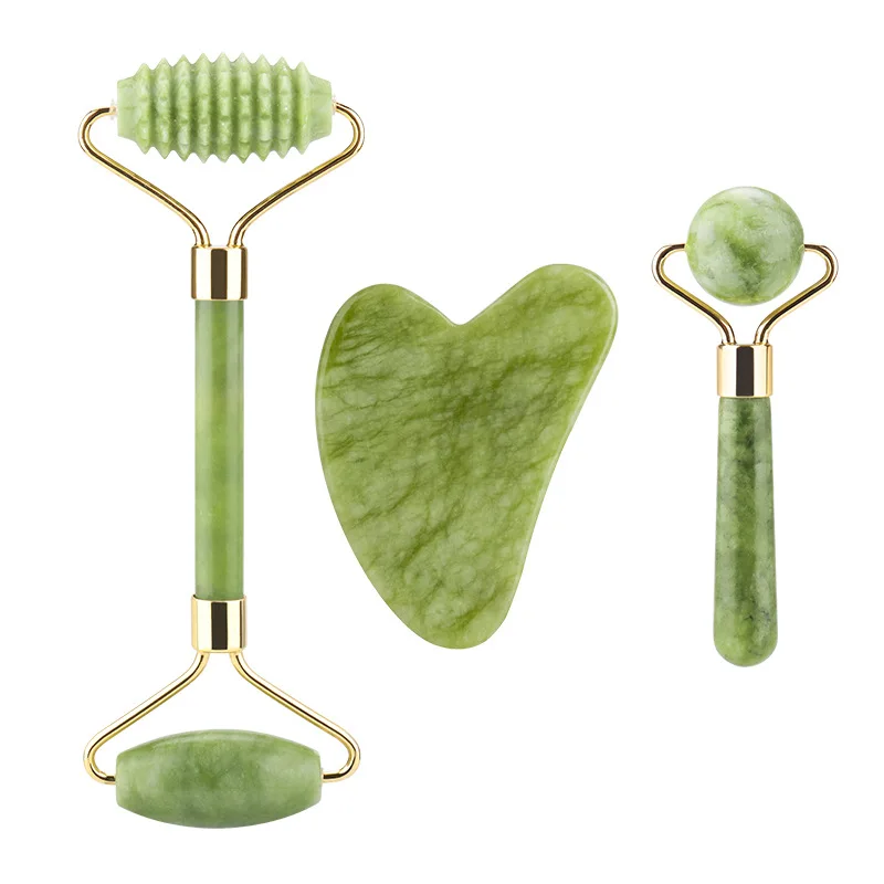Natural Jade Face Massager Gua sha Scraper Board Facial Guasha Meridian Muscle Relaxation Skin Lifting Face Thin Gouache Scraper