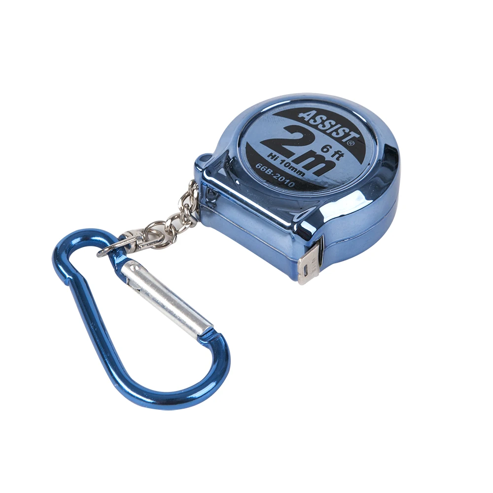 2m / 6ft Retractable Tape Measure Mini Keychain Metric Measuring Tape