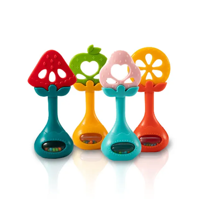 Unique Design Hot Sale 100% Food Grade Approval New Fruit Silicone Baby Teether For Teething Infant
