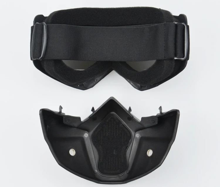 Color RTS Detachable Protect Padding Motorcycle Goggles Mask with Removable Face Mask Mouth Motocross