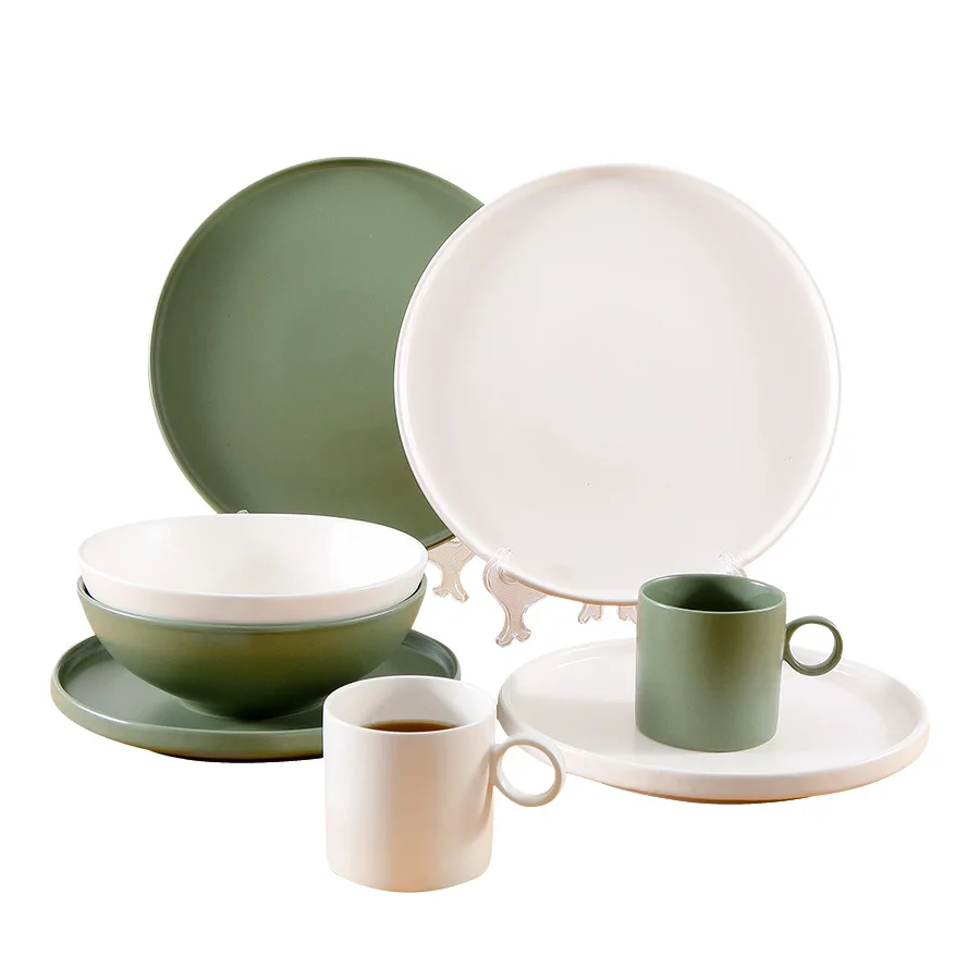 Scandinavian Style Gift Set Ceramic Bowl and Plate Mug Household Ceramic Tableware Set