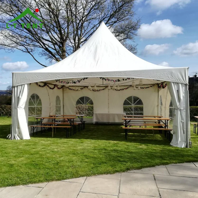 Large Outdoor Waterproof Aluminum Pole Tent Wedding Frame Luxury Wedding All Season High Peak Tent