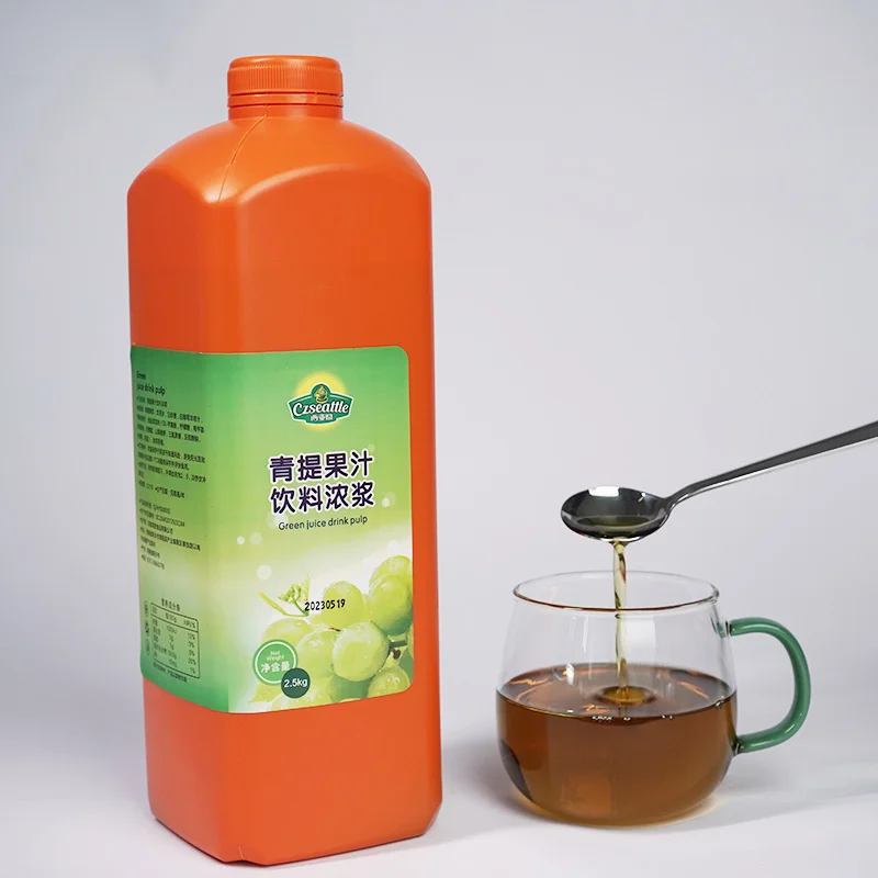 Czseattle Green grape fruit juice syrup fruit juice concentrate fruit flavored drink & beverage for bubble tea raw materials