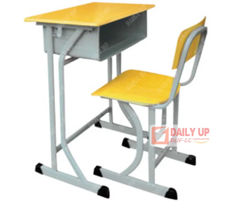 School Student Desk and Chair Fixed Child Bed Room Furniture Set Environmental Wooden Study Table Chair Designs
