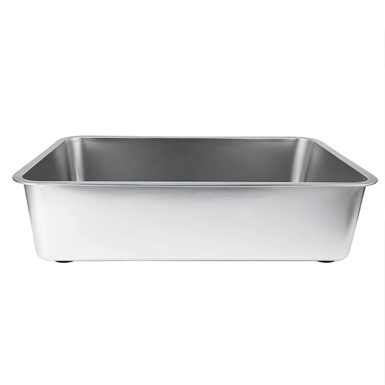 Wholesale Stainless Steel Large Capacity Cat Toilet Box  Cat Litter Trays Cat Litter Box