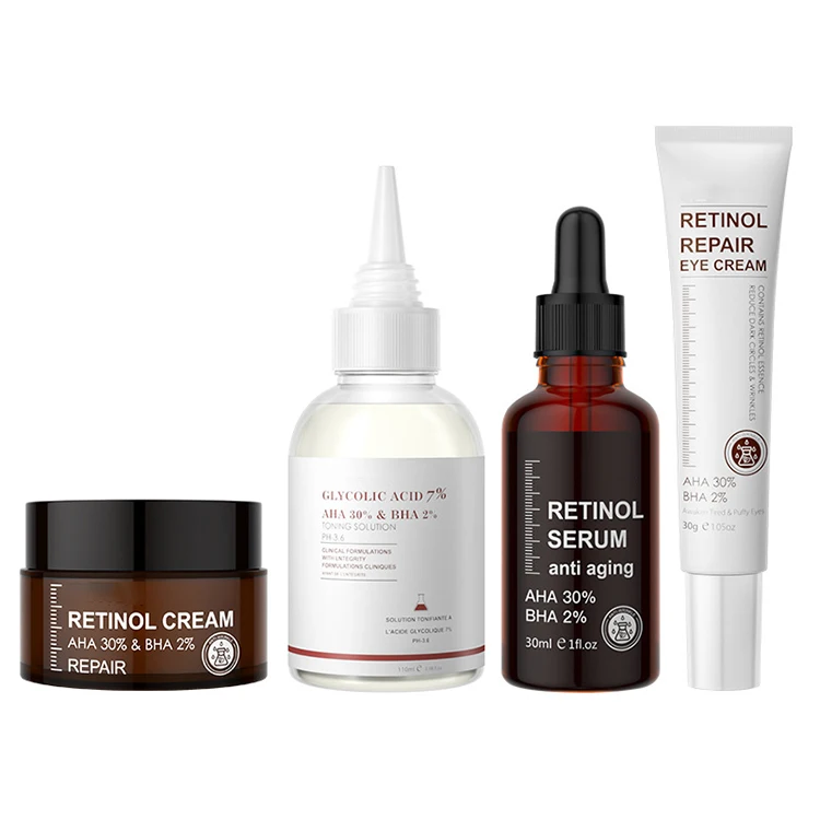 Hot Selling Reduce Dark Circles And Wrinkle Skin Care Set Clinical Formulations Nourishing And Repairing Retinol Skin Care Set