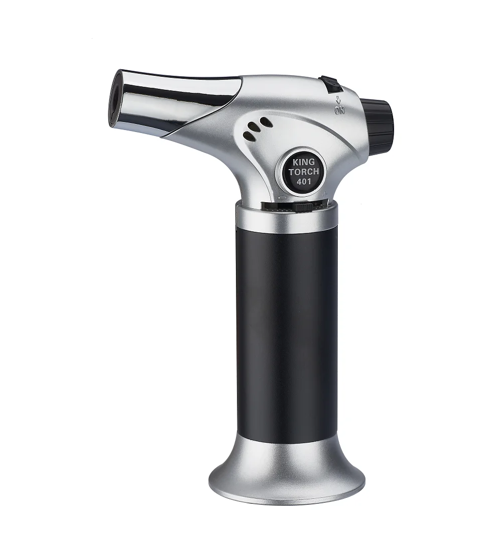 Portable Waterproof Refillable Kitchen Windbreak Welding Blow Butane Gas Jet Torch Lighters With Safety Lock