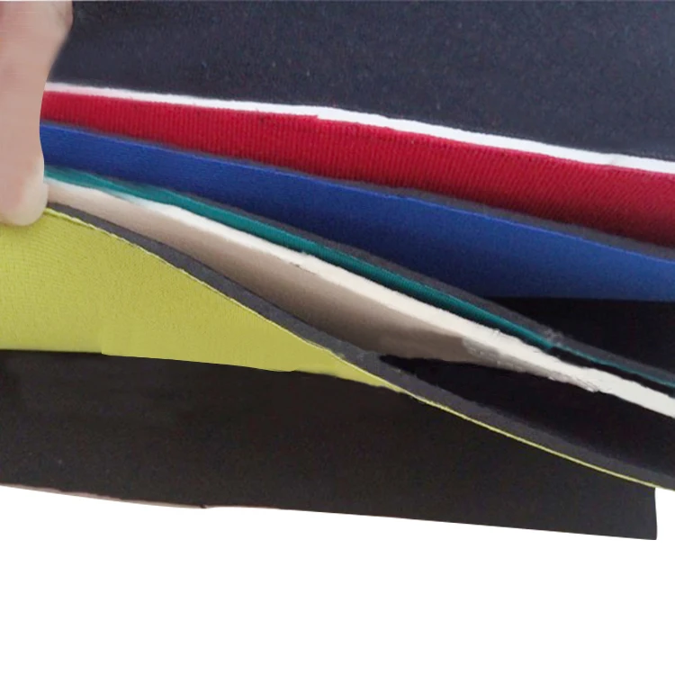 
1mm to 10mm two sides laminated SBR rubber sheet pink neoprene fabric 