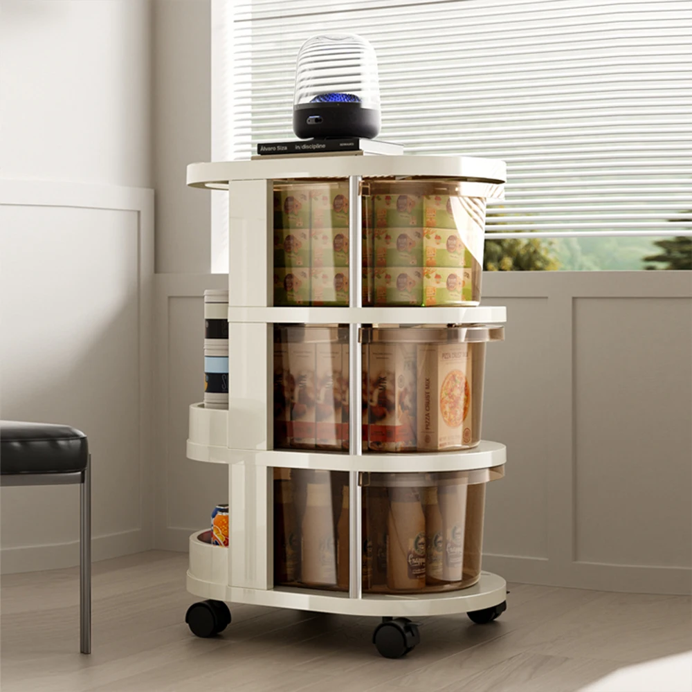 Colorful plastic storage trolley Large-capacity 2  3  4  5-layer foldable drawer storage trolley rack with wheel