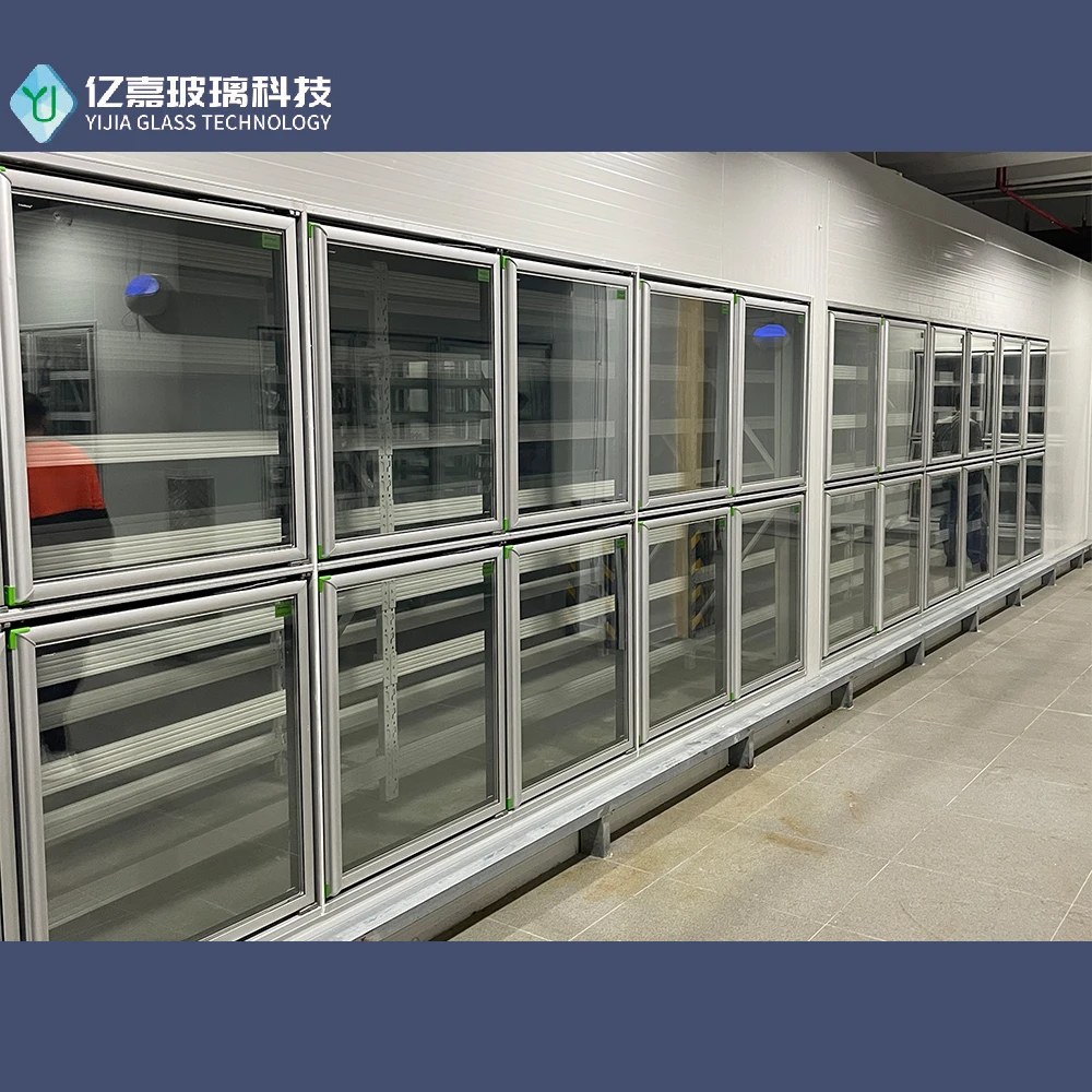 Walk In Cooler Refrigeration Unit Equipment Groceries Equipment Supermarket Air Blast Freezer Glass Doors Showing Cold Rooms