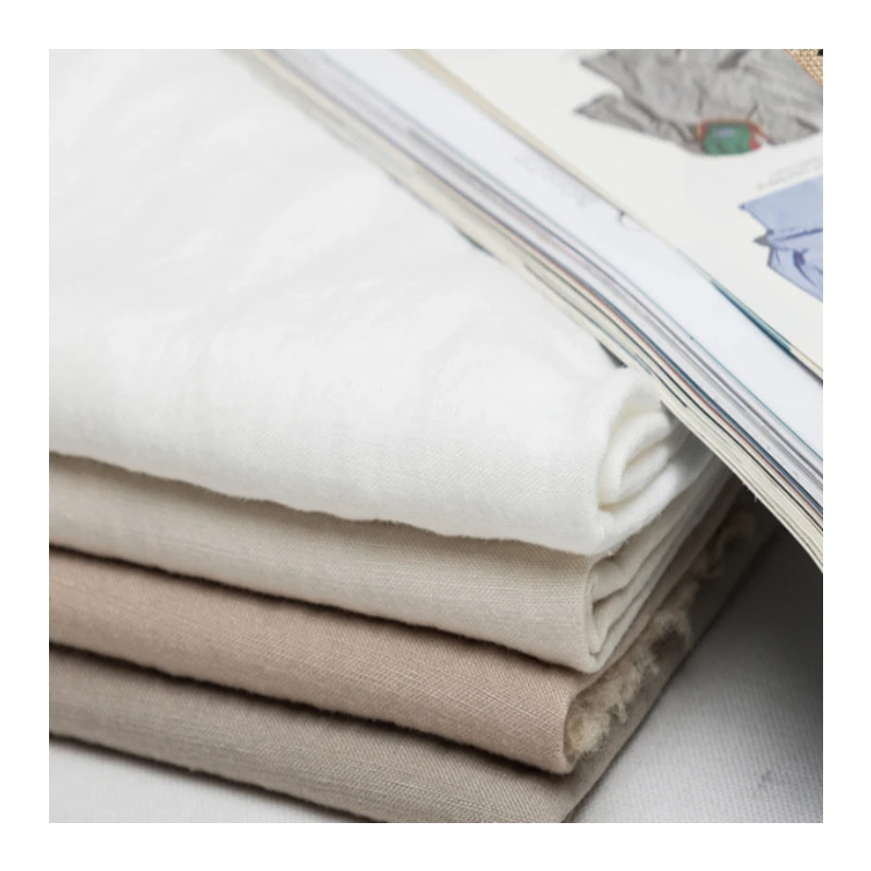 cheap stock China linen wholesale supplier man shirt dress organic natural fiber stone washes linen rayon blend ramie fabric
