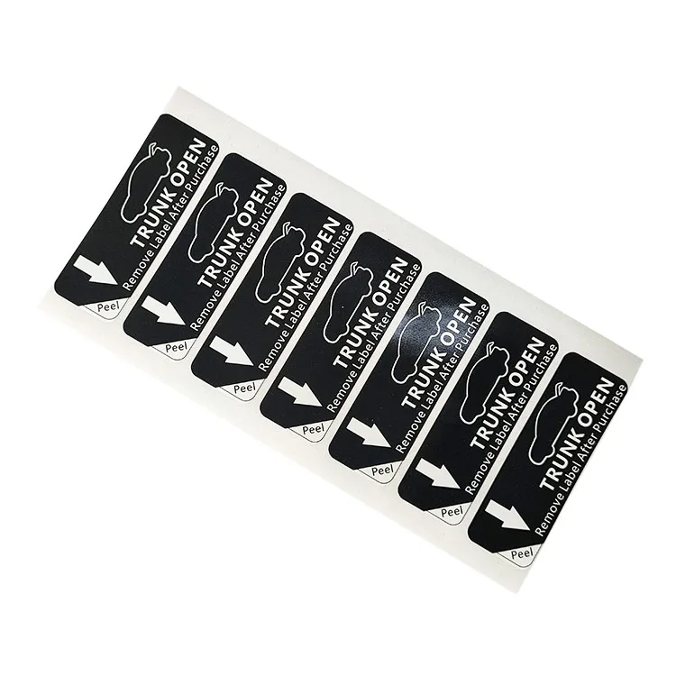Waterproof self adhesive BOPP PVC PC PP plastic logo sticker  label removable custom logo car label stickers