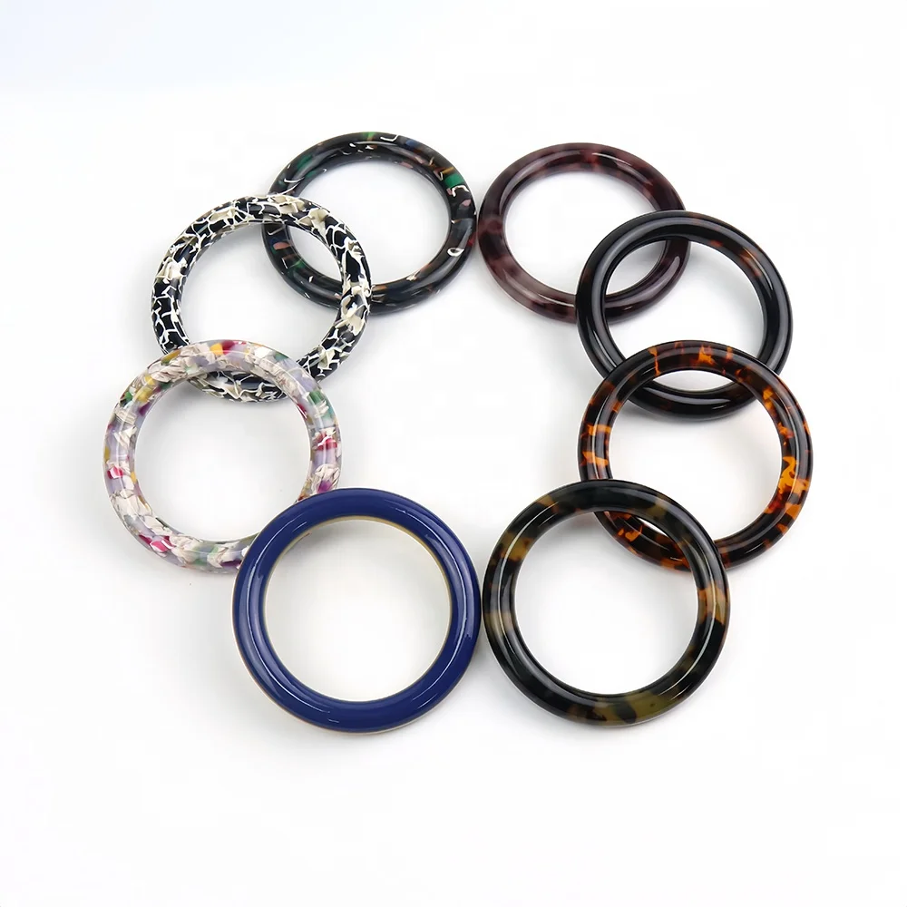 Hot-Selling Small Acetate round Bracelet with Floral Pattern Personalized Niche Fashion Jewelry for Women Gift Wedding Party