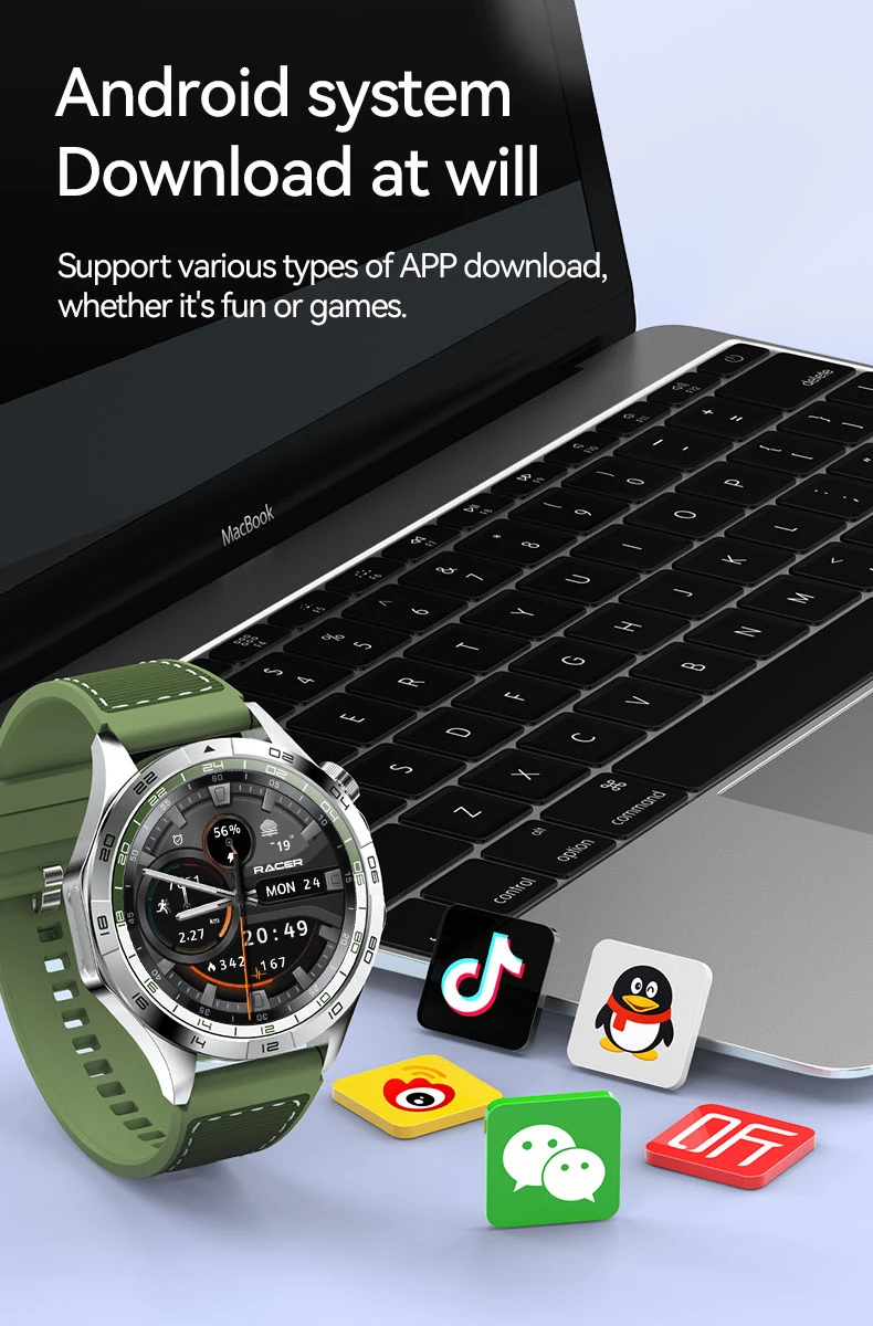 4G Android Watch AMOLED 750mAh 2g+16g GPS Navigation Wifi Positioning Waterproof 4G Camera Sim Card For Men Android Smart Watch