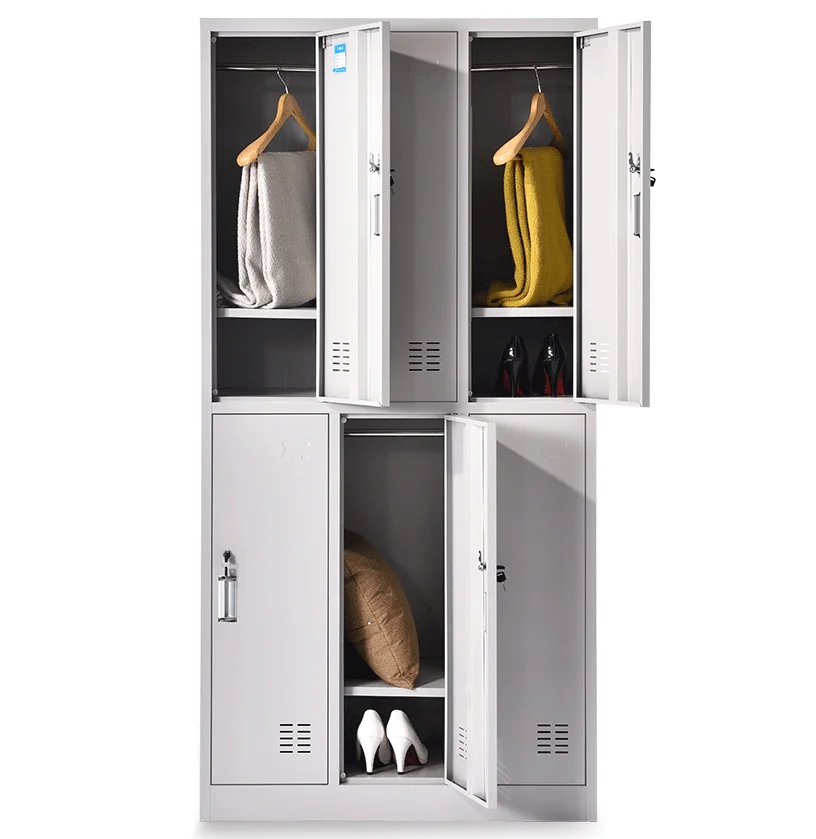 Gym Closet School Cupboard Locker 2 6 9 20 Door Steel Lockers Metal Staff Wardrobe small metal office furniture employee locker