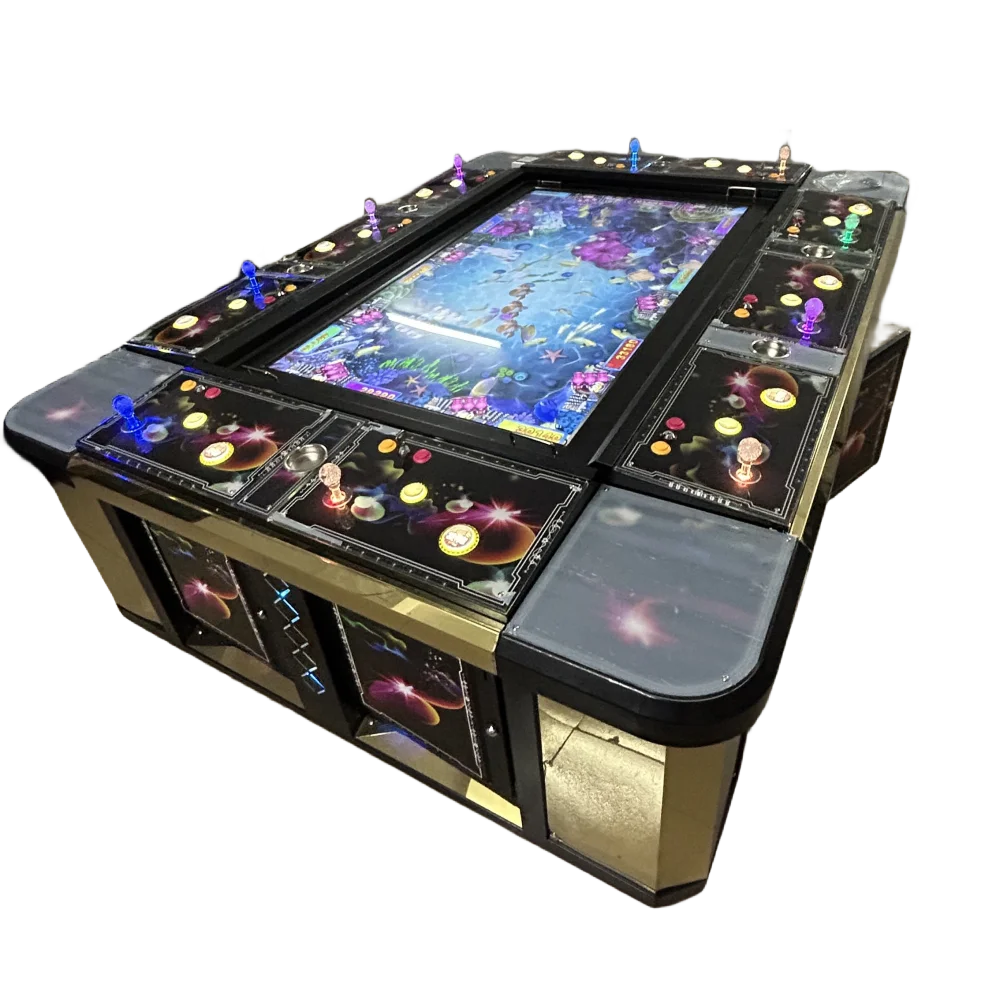 Hot  Lottery Toy Lottery Game Machine New Gifts Transparent Black Coin Plastic Color Player shooting machine Game table for 10