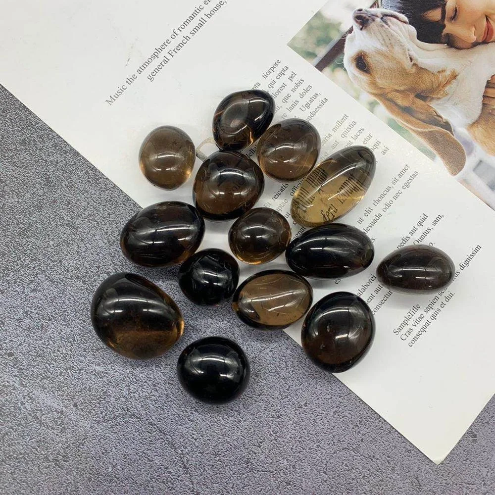 High quality natural crystal smokey quartz tumble chips healing stone