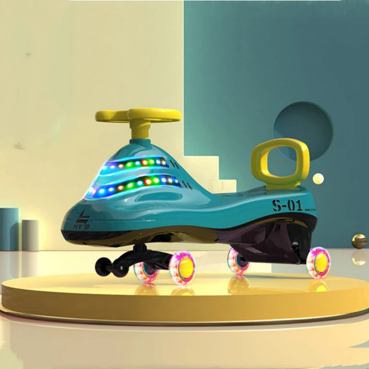 New Model Children Swing Car Baby Twist Scooter PU Mute Wheels With LED Light / Ride On Toys Car Baby