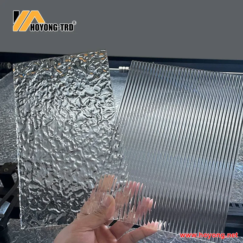 Safe PMMA Sheet 3mm Thick Transparent Wide Stripe Acrylic Sheet