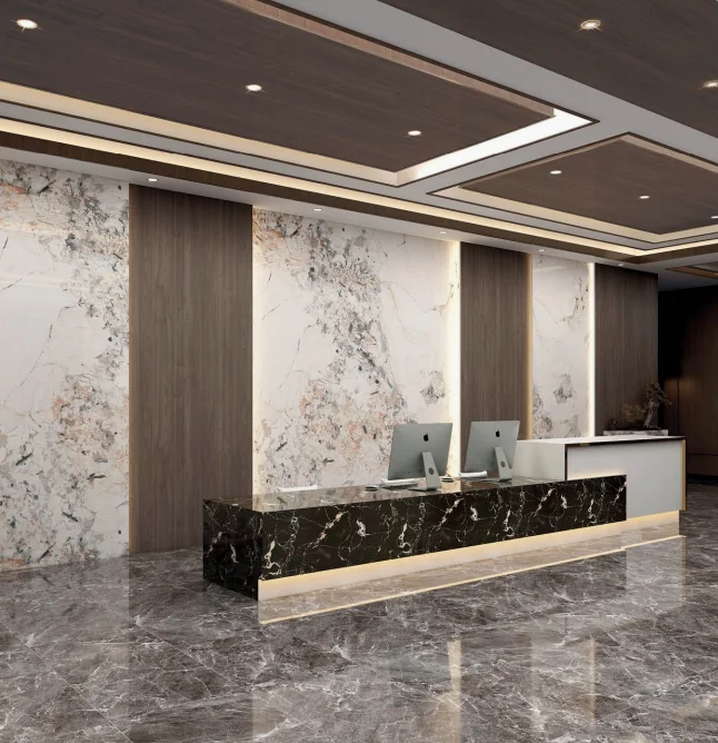 Высококачественная Глянцевая древесная облицовка из бамбукового древесного волокна Мраморная ПВХ стеновая панель Бамбуковая плита